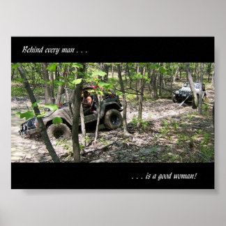 Pôster Atrás de cada homem está uma boa mulher