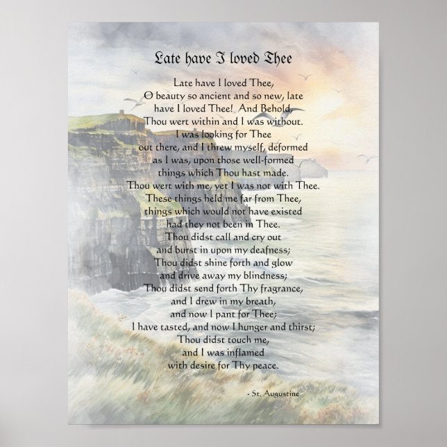 Poster Atrasado Eu Te Amo - Santo Augustine (Frente)