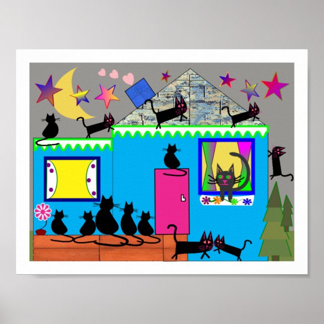 Pôster ATRASO DE GATOS em todos os lugares (Frente)