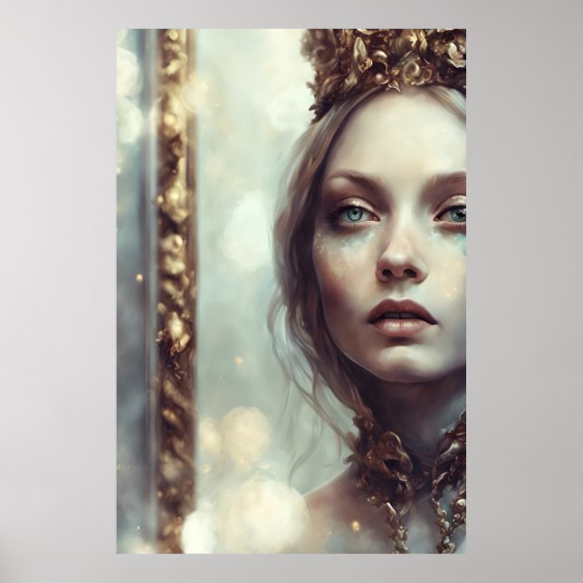 Poster Através da Alice do espelho do Ouro (Frente)