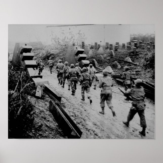 Pôster Através da Linha Siegfried (Frente)