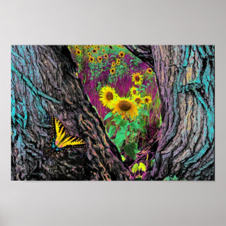 Poster Através Das Árvores