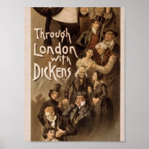 Poster Através de Londres com Dickens, 'Frank Oakes Rose