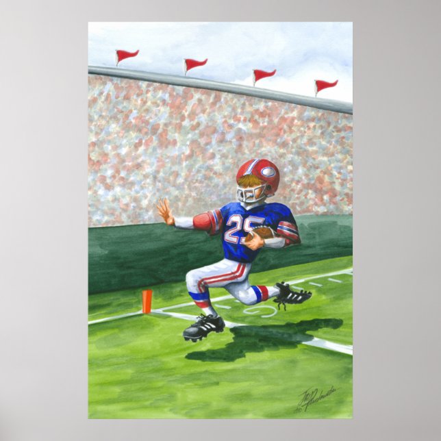 Pôster Atravessando a Linha de Meta para um Retoque (Frente)