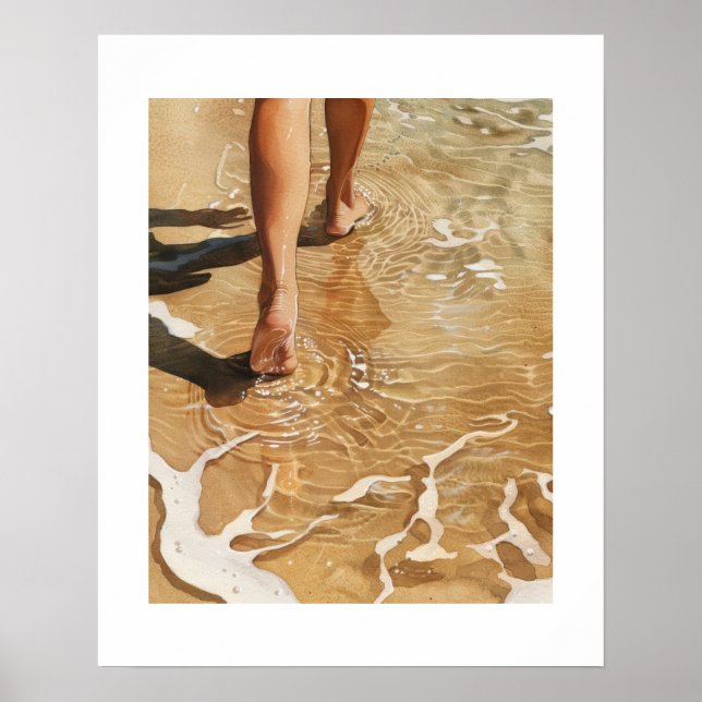 Poster atravessar as ondas da costa (Frente)