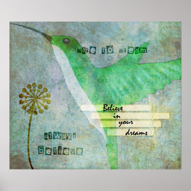 Pôster Atreva-se a Sonhar Hummingbird (Frente)