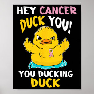 Poster Atrevida Duckie - Guerreiro do Cancer da Mama