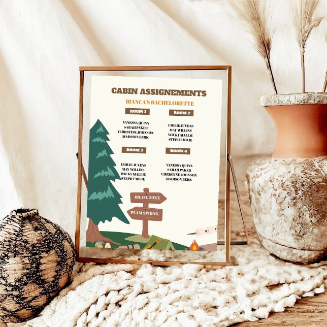 Poster Atribuição de Cabina de Festa de solteira de Campo (Criador carregado)