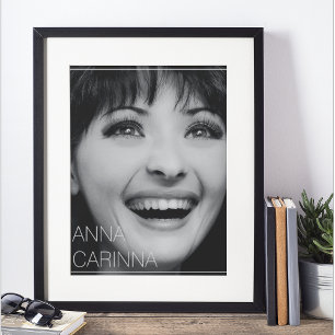 Poster Atriz de Foto Preto e Branco Moderna e Elegante