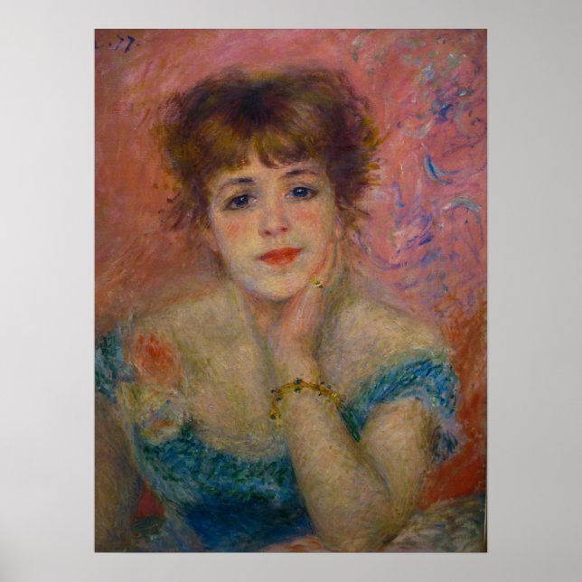 Poster Atriz Jeanne Samary por Pierre-Auguste Renoir (Frente)