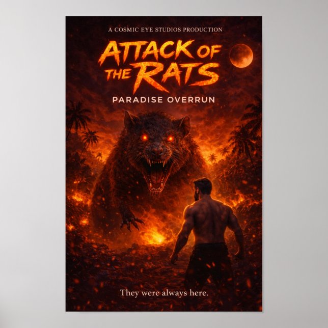 Poster Attack of the Rats — Paradise Overrun (Frente)