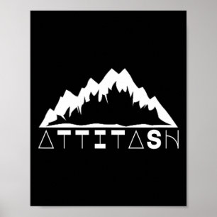 Poster Attitash Skiing E Esporte De Inverno De Montanha