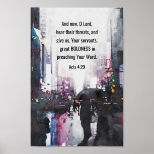 Poster Atua às 4h29 O Senhor Dá Bíblia À Boldness Do Exce