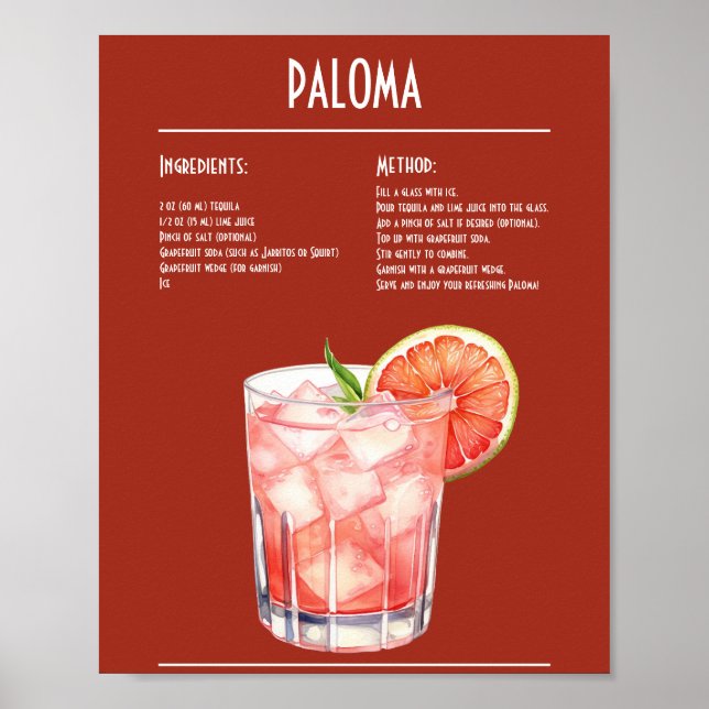 Poster Atualização do Bar de Receita do Paloma (Frente)