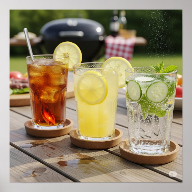 Poster Atualizando Bebidas de Cookout (Frente)