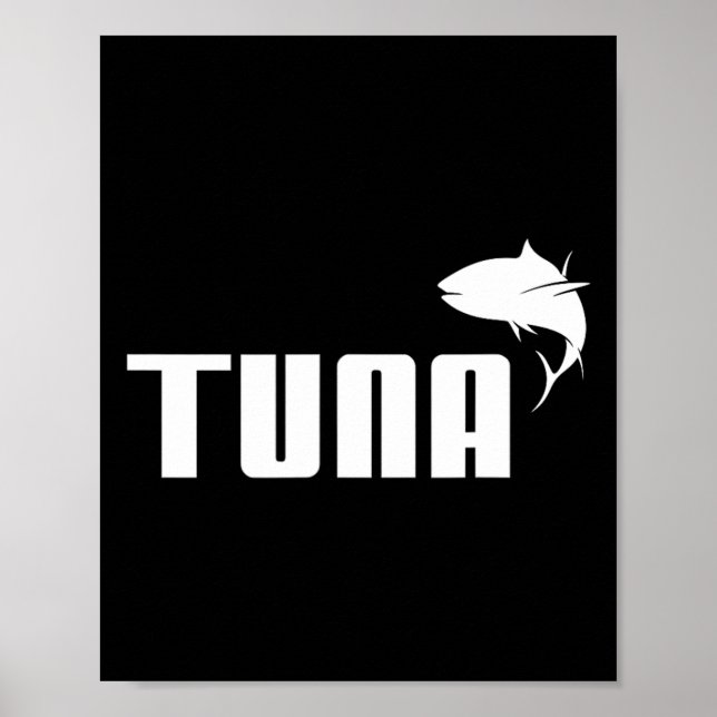 Poster Atum-Rabilho Engraçado Presente no Atum do Mar Pro (Frente)