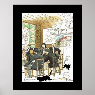Pôster Au Chat Noir ~ No Gato Negro ~ Pierre Vidal