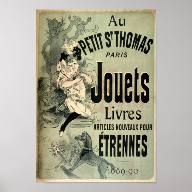 Poster Au Petit S Thomas Paris Jouets Livres (Frente)