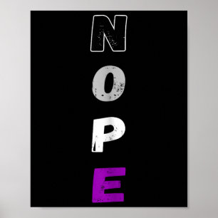 Poster Aual Nope Ace Pride Sinalizador Auality Lgbt Comun