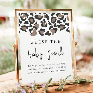 Poster AUBREE Leopard Imprime adivinhem o jogo da Comida