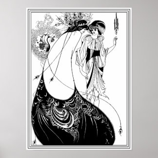 Pôster Aubrey Beardsley - A saia de Peacock
