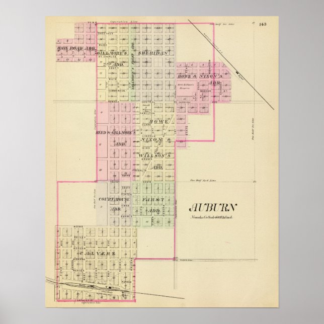 Pôster Auburn, Nebraska (Frente)