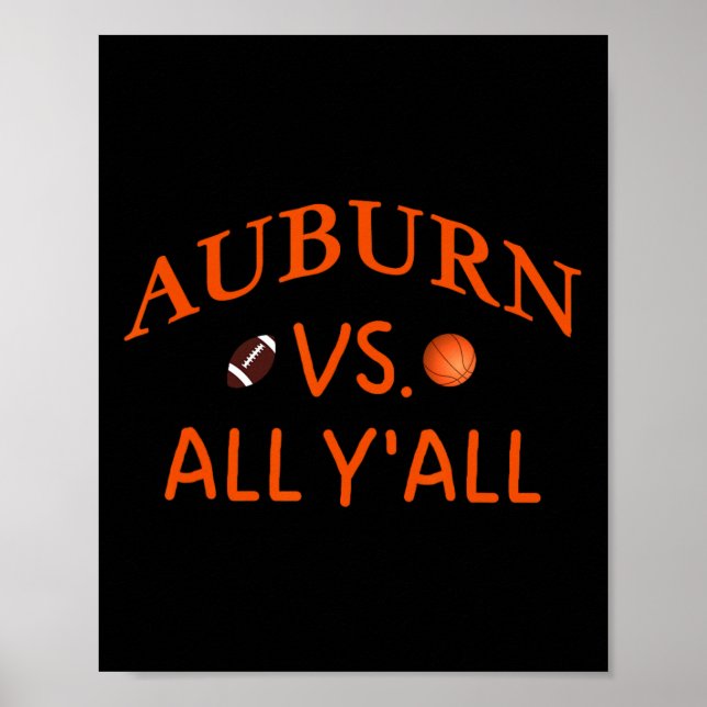 Poster Auburn Vs. All Y Pegbyll Bysketbyll (Frente)
