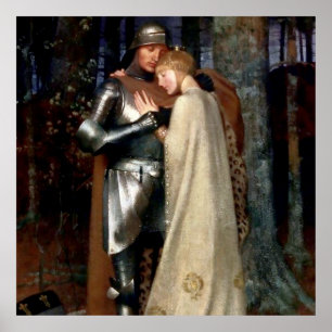 Poster Aucassin e Nicolette Medieval Painting, de Marian