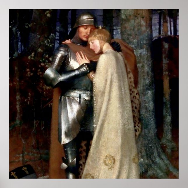 Poster Aucassin e Nicolette Medieval Painting, de Marian (Frente)