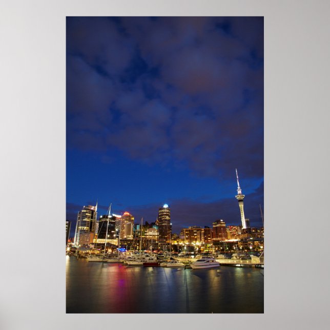 Poster Auckland Night Skyline (Frente)