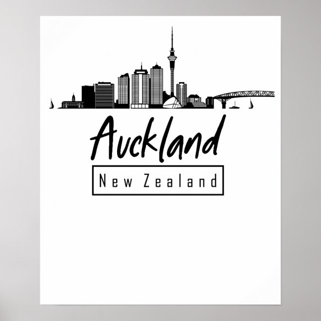 Poster Auckland, Nova Zelândia (Frente)
