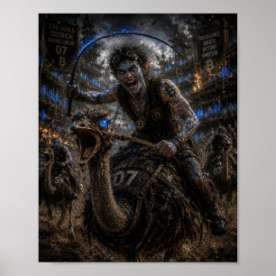 Poster Audácia / Jockey / Corrida de Avestruz