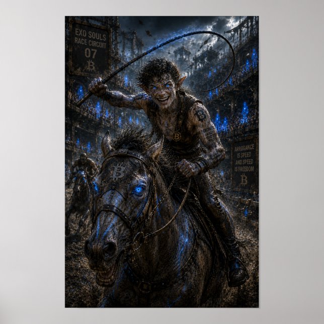 Poster Audácia / Jóquei / Corrida de Cavalos (Frente)