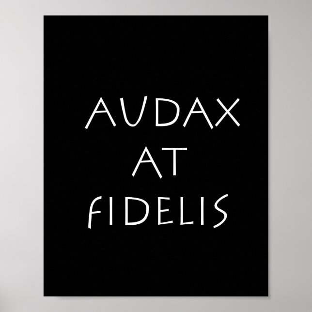 Poster Audax na fidelis (Frente)