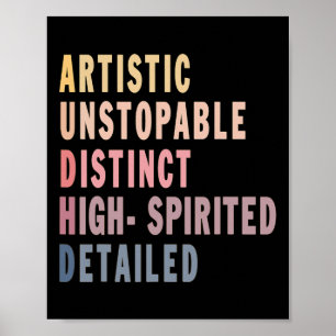 Poster Audhd Autism Adhd Espectro Autismo Neurodiversidad
