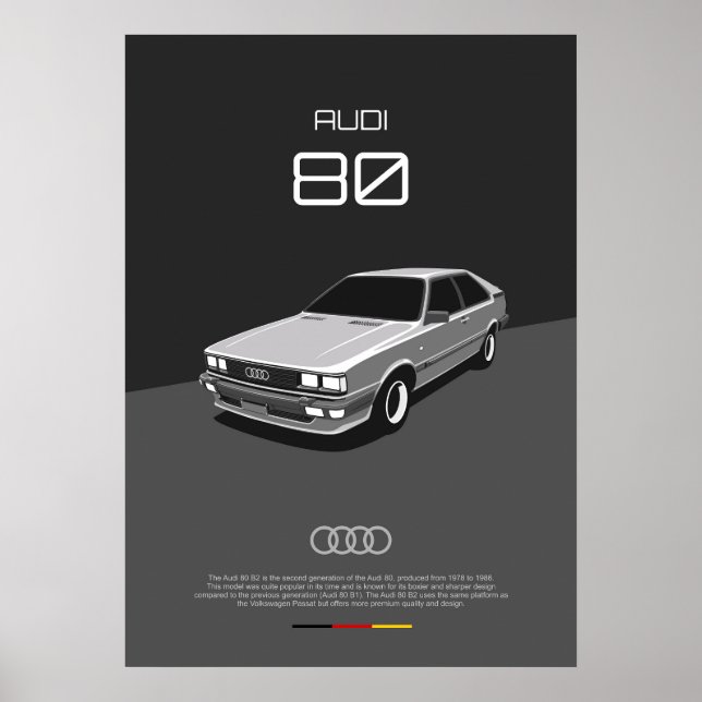 Poster Audi 80 B2 (Frente)
