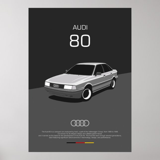 Poster Audi 80 B3 (Frente)