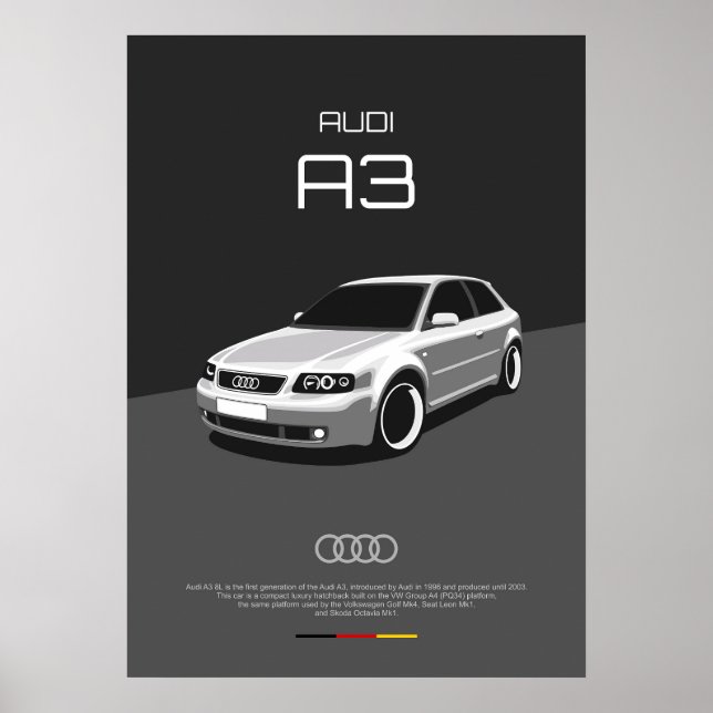Poster Audi A3  8L (Frente)