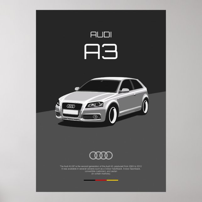 Poster Audi A3 8P (Frente)