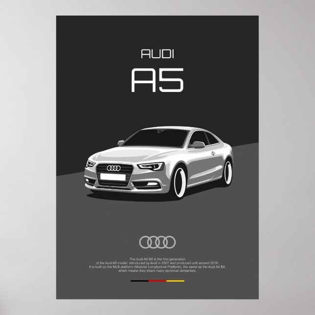 Poster Audi A5 B8 (Frente)