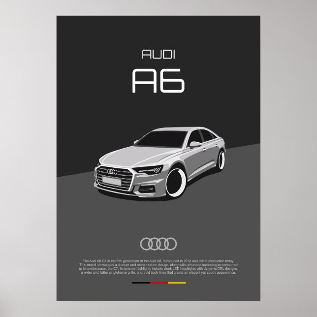 Poster Audi A6 C8 (Frente)