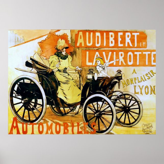 Pôster Audibert et Lavirotte Automobiles. (Frente)