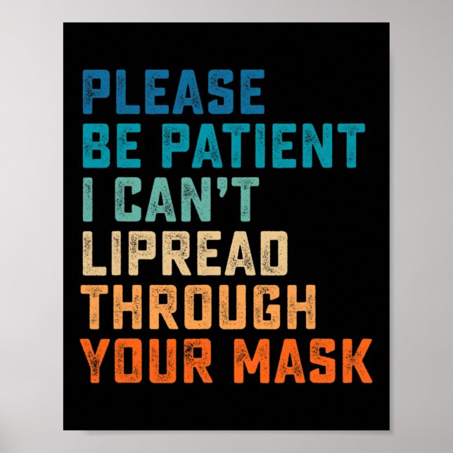 Poster Audição de Sinal Asl Audição Imparada Awarenes Sur (Frente)