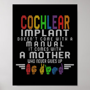Poster Audição Perda de Consciência Mãe Implante Coclear 