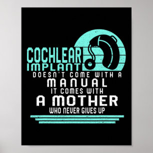 Poster Audição Perda de Consciência Mãe Implante Coclear