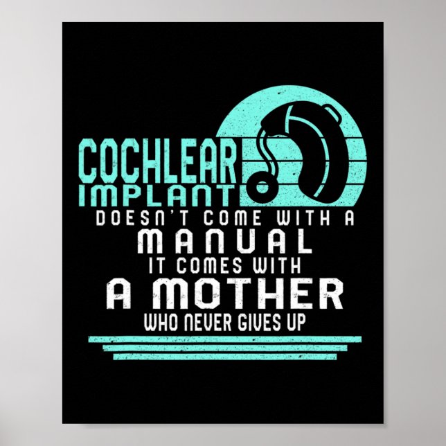 Poster Audição Perda de Consciência Mãe Implante Coclear  (Frente)