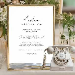 Poster Audio Gästebuch Telefon Gästebuch