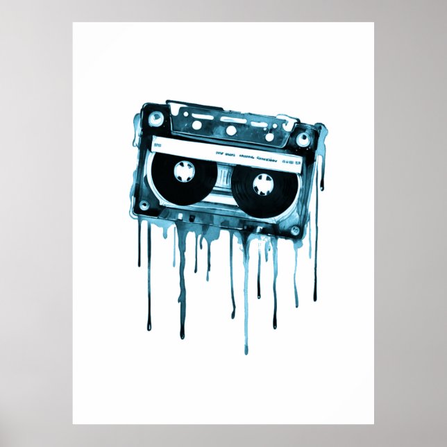 Poster Audiocassete de Vintage (Frente)