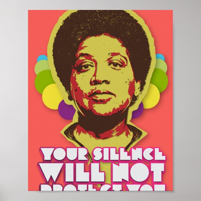 Poster Audre Lorde, Seu Silêncio Não O Protegerá (Frente)