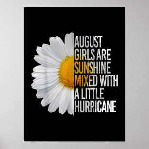 Poster August Birthday Womens Gift Funny Daisy Cote Gift